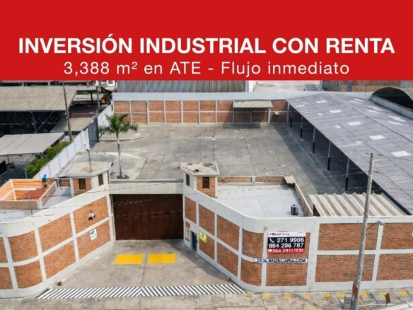 Local Industrial en Venta – 3,390 m² – Ate