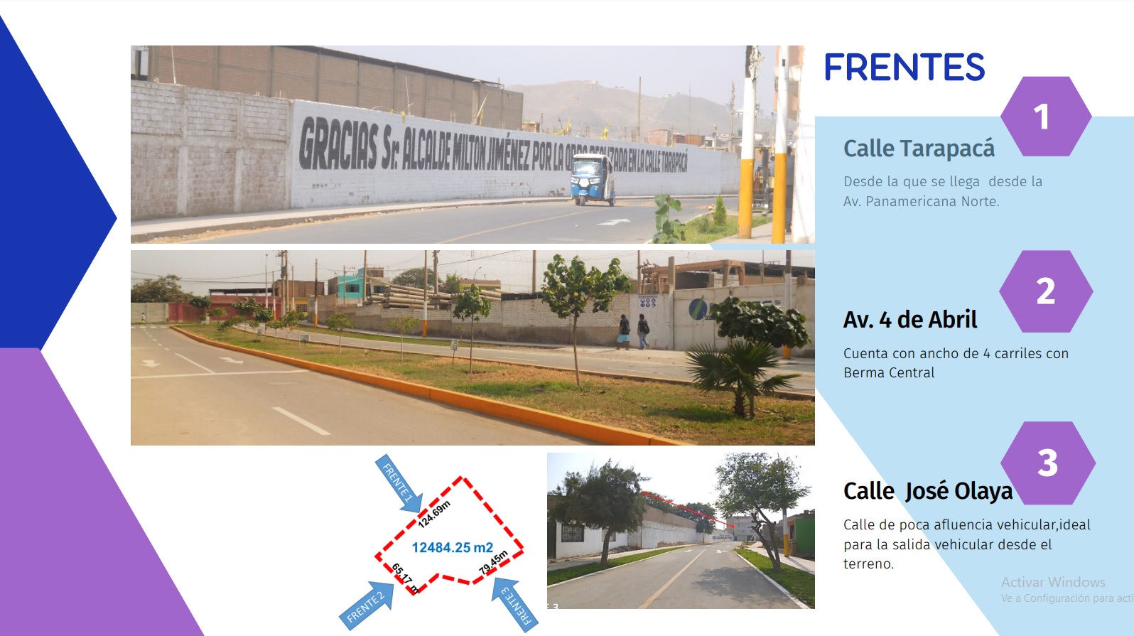 VENTA DE TERRENO COMERCIAL / VIVIENDA DE 12,484 M2., DISTRITO DE PUENTE PIEDRA, EXCELENTE UBICACIÓN CON 3 FRENTES