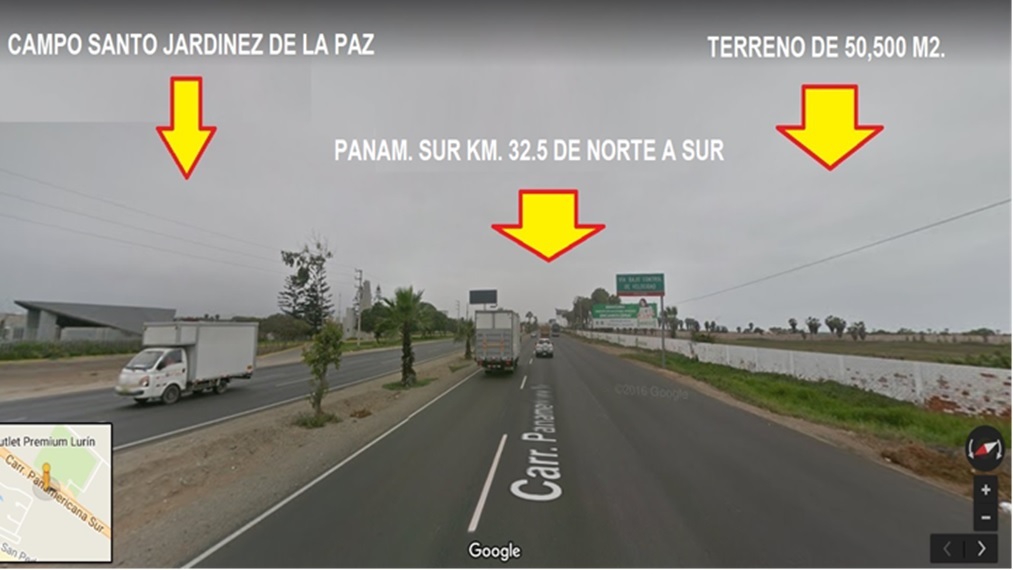 VENTA DE TERRENO DE 50,500 M2. , COMERCIAL Y PLAYA (DOBLE FRENTE) DISTRITO DE LURÍN – EN PANAM. SUR