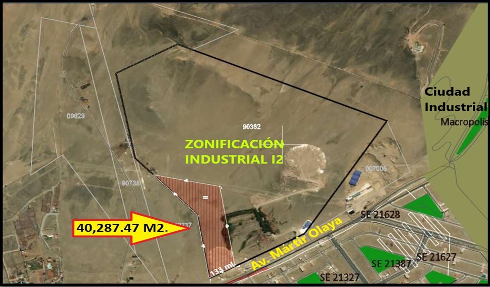 VENTA DE TERRENO INDUSTRIAL I2 DE 40,287 M2., DISTRITO DE LURÍN UBICADO EN PLENA AVENIDA
